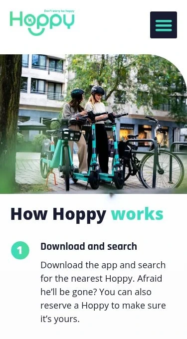 Hoppy op mobiel: uitleg over het zoeken van een voertuig
