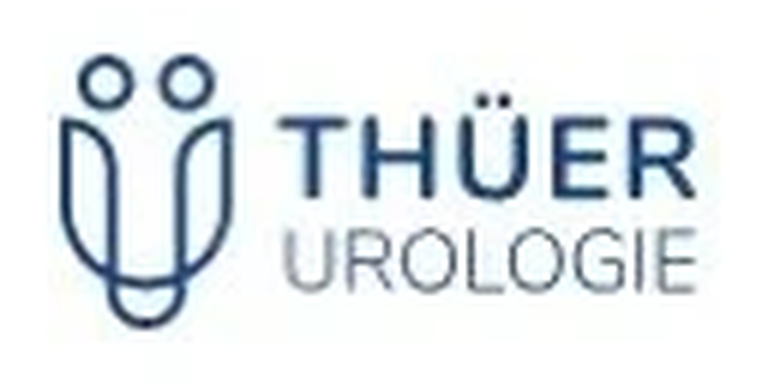 Het originele Thüer-logo: de ü, twee mensen en een subtiele anatomische verwijzing