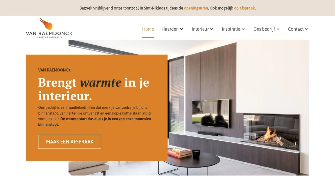 Website van Van Raemdonck